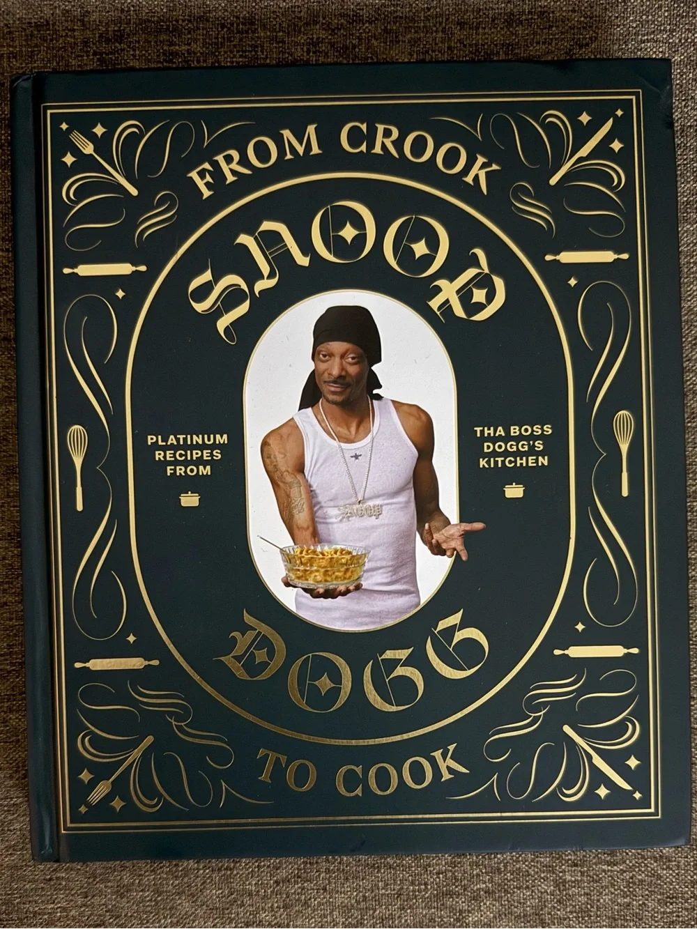 Snoop Dogg To Cook Cookbook - Green & Gold Cover